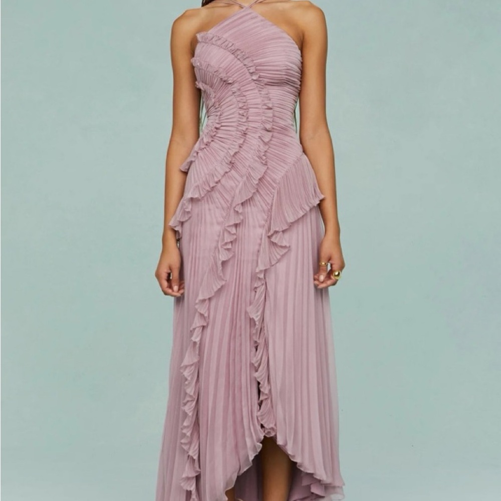 AMUR Asymmetrical Mauve Dress